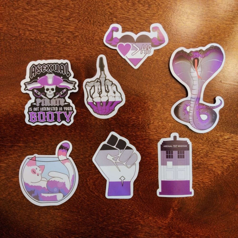 Pride Sticker Bundle Asexual Genderfluid
